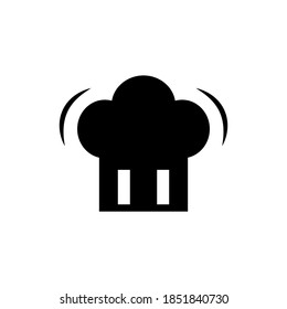Chef hat icon on white background. Stock vector