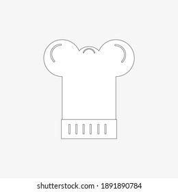 chef hat icon on white background