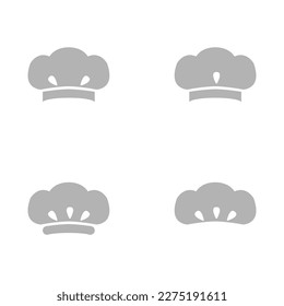 icono de sombrero chef sobre fondo blanco, ilustración vectorial