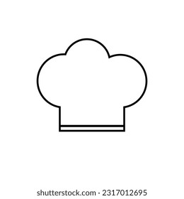 Chef hat icon on white background.