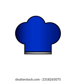 Icono del sombrero del chef sobre fondo blanco.