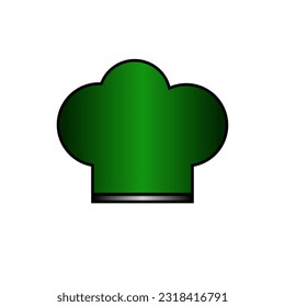 Icono del sombrero del chef sobre fondo blanco.