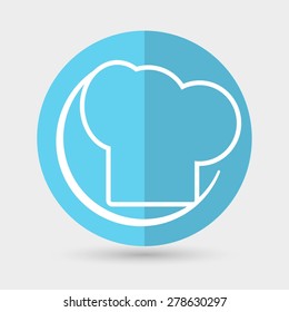 chef hat icon on a white background