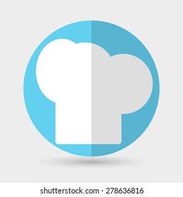 chef hat icon on a white background