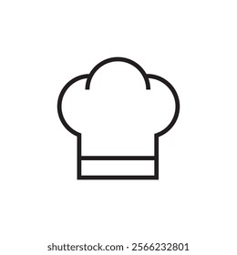 chef hat icon outline editable stroke vector eps