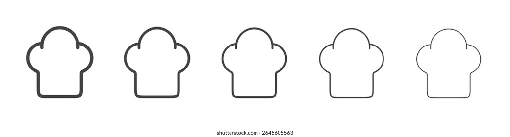 Chef hat icon outline ilustration vector symbol