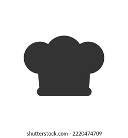 Chef hat icon, outline vector sign, isolated on white. Toque symbol, logo illustration.