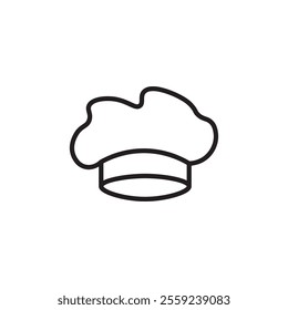 Chef hat icon Outline vector for web ui