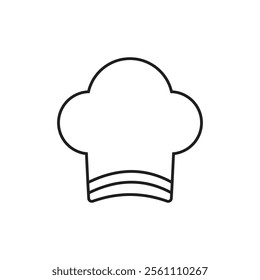 Chef hat icon Outline vector line symbol