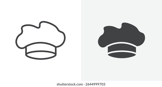 Chef hat icon Outline vector sign