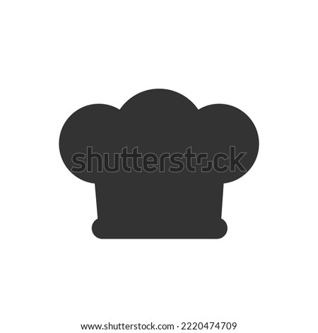 Chef hat icon, outline vector sign, isolated on white. Toque symbol, logo illustration. Foto stock © 