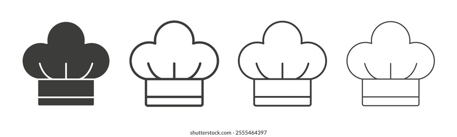 Chef hat icon pack. vector illustration