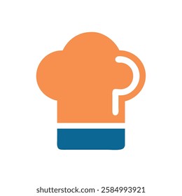 chef hat icon for restaurant branding illustration