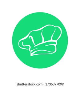 Chef hat icon for restaurant logos or food delivery applications