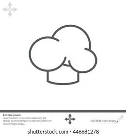 Chef hat icon. Restaurant menu 