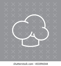 Chef hat icon. Restaurant menu 