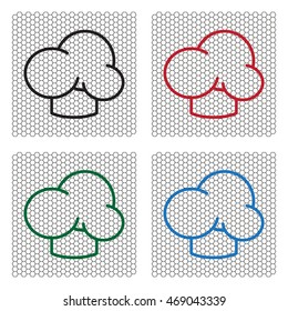Chef hat icon. Restaurant menu 