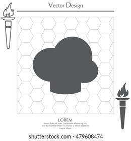 Chef hat icon. Restaurant menu.