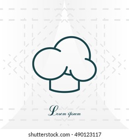 Chef hat icon. Restaurant menu 