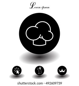 Chef hat icon. Restaurant menu 