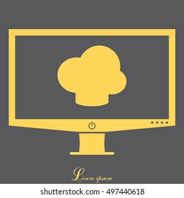 Chef hat icon. Restaurant menu.