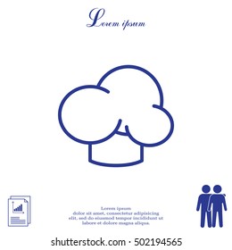 Chef hat icon. Restaurant menu 