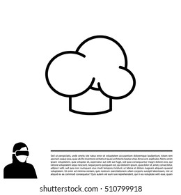 Chef hat icon. Restaurant menu 
