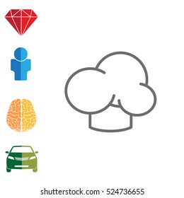 Chef hat icon. Restaurant menu 