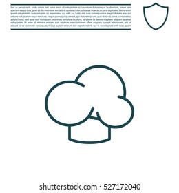 Chef hat icon. Restaurant menu 