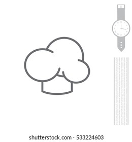Chef hat icon. Restaurant menu 