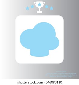 Chef hat icon. Restaurant menu.