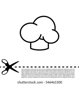 Chef hat icon. Restaurant menu 