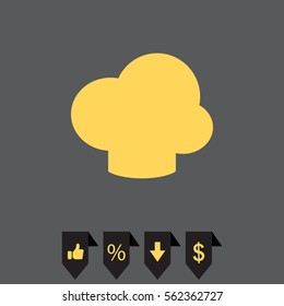Chef hat icon. Restaurant menu.