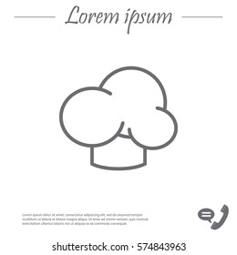 Chef hat icon. Restaurant menu 