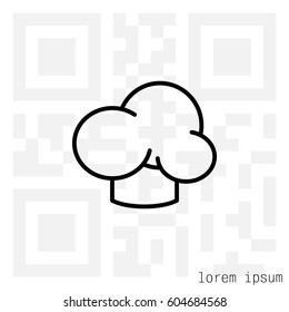 Chef hat icon. Restaurant menu 