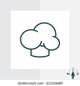 Chef hat icon. Restaurant menu 