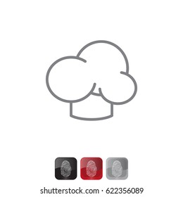 Chef hat icon. Restaurant menu 