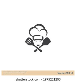 chef hat icon restaurant symbol logo template
