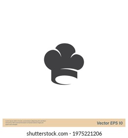 chef hat icon restaurant symbol logo template
