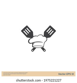 chef hat icon restaurant symbol logo template