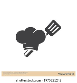 chef hat icon restaurant symbol logo template