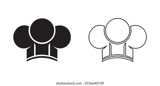 Chef hat icon set. Kitchen chef hat vector flat design. Chef hat isolated. Chef hat symbol.