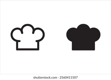 Chef hat icon set. Chef sign. flat illustration of vector icon on white background