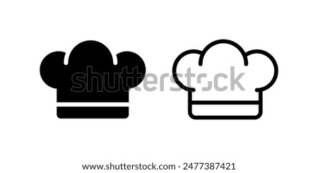 Chef hat icon set. Chef sign. flat illustration of vector icon on white background