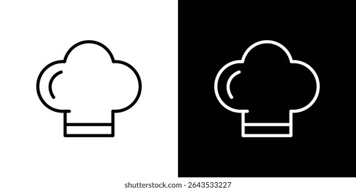 Chef hat icon set. solid illustration, pictogram isolated on white background