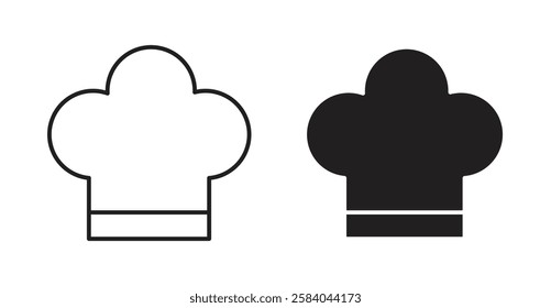 Chef hat icon set in thin line. vector illustrations for web