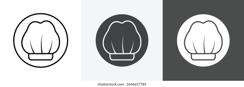 Chef hat icon set vector art
