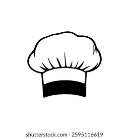 Chef hat icon silhouette vector illustration on white background