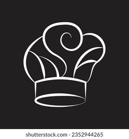 chef hat icon simple design art eps 10
