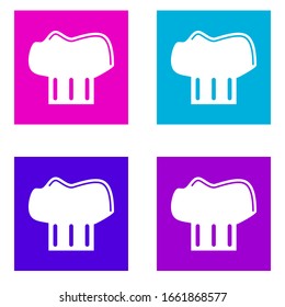 chef hat icon . Simple glyph vector of Food color set for UI and UX, website or mobile application